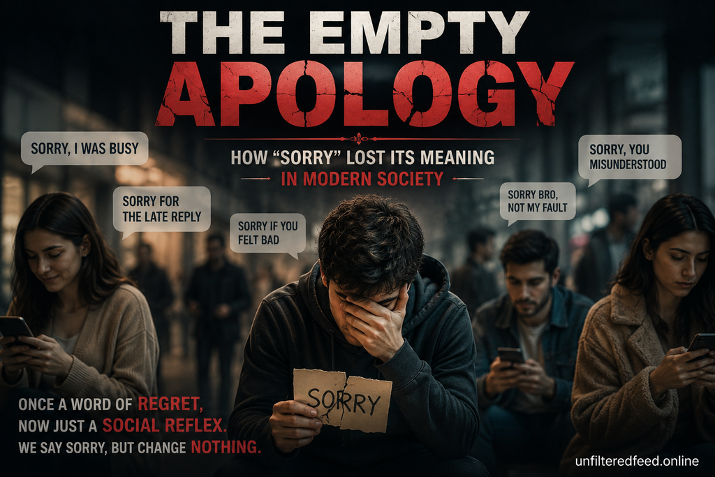 The Empty Apology How “Sorry” Lost Its Meaning in Modern Society