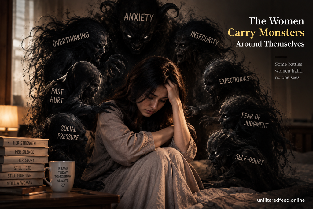 The women carry monsters around themselves
