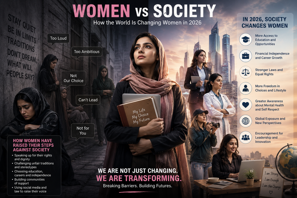 How women have raised their steps against the society? In 2026, how society changes women?