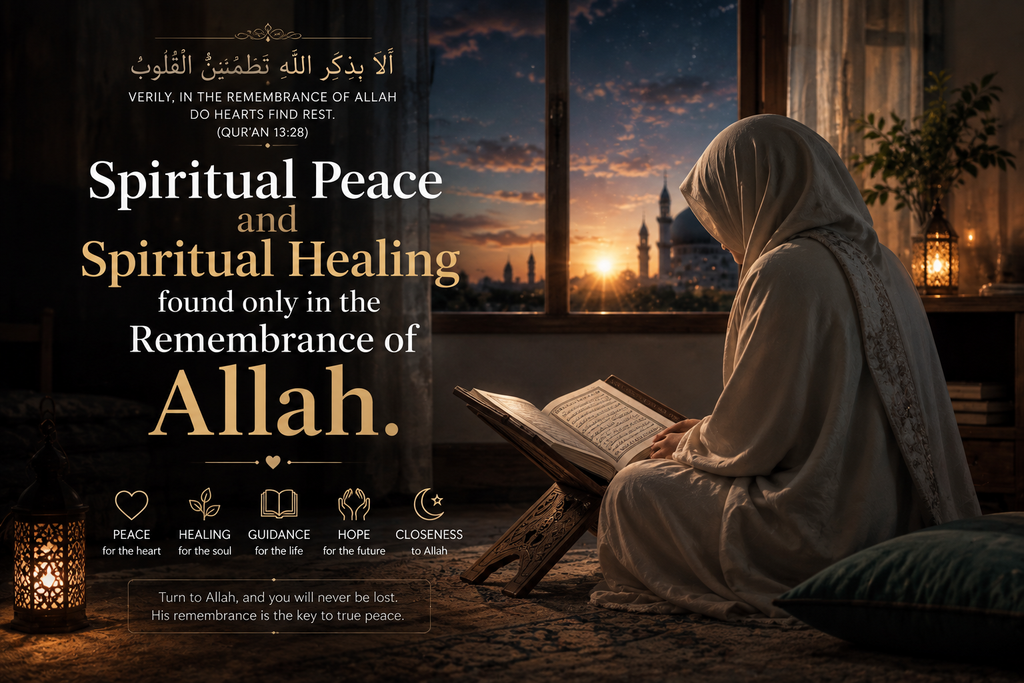 Spiritual Peace and Spiritual healing found only in the remembrance of Allah.