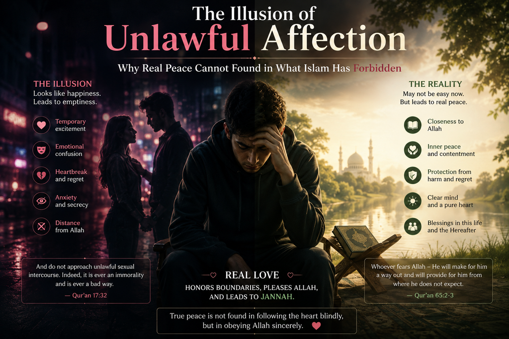 The illusion of unlawful Affection Why Real peace cannot found in what Islam has forbidden