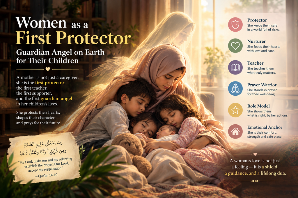 Women as the First Protector and Guardian Angel on Earth for Their Children